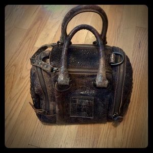 FRYE Brooke Small Satchel Crossbody Bag, Chocolate